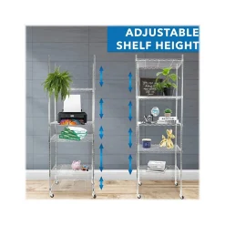 Sale 5-Tier Metal Shelving Unit with Wheels, 24
