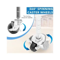 Sale 5-Tier Metal Shelving Unit with Wheels, 24