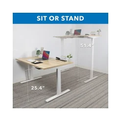Outlet Ultimate 55"W Electric Rectangular Adjustable Standing Desk, (MI-18077) Standing Desks
