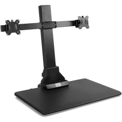 New 28"W Electric Adjustable Standing Desk Converter with Dual Monitor Mount, Black (MI-7952) Standing Desks