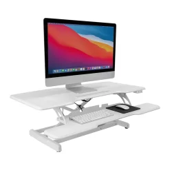 38"W Electric Rectangular Adjustable Standing Desk Converter, White (MI-8012) Standing Desks