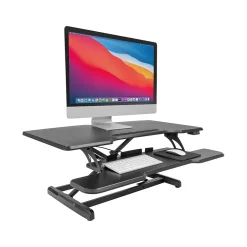 Online 38"W Electric Rectangular Adjustable Standing Desk Converter, Black (MI-8010) Standing Desks