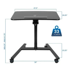 28"W Manual Adjustable Standing Desk, Black (MI-7969) Standing Desks