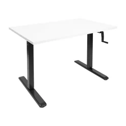 Hot 48"W Manual Adjustable Standing Desk, White/Black (MI-18069) Standing Desks