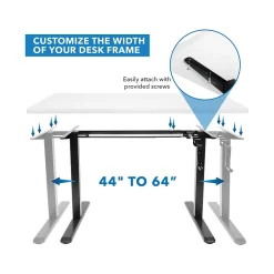 Hot 48"W Manual Adjustable Standing Desk, White/Black (MI-18069) Standing Desks
