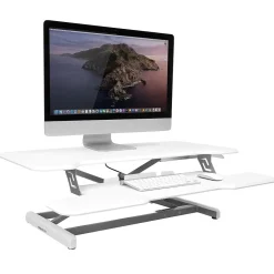 New 38"W Manual Adjustable Standing Desk Converter, White (MI-15005) Standing Desks
