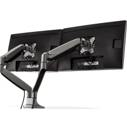 Mount-It! Mount-lt! Adjustable Dual Monitor Arm Mount, Up To 32", Silver (MI-1772)* Monitor Mounts & Stands