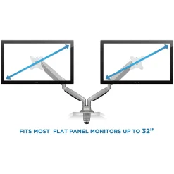 Mount-It! Mount-lt! Adjustable Dual Monitor Arm Mount, Up To 32