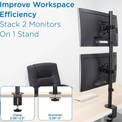 Mount-It! Mount-lt! Adjustable Monitor Mount, Up to 32