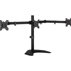 Mount-It! Mount-lt! Adjustable Triple Monitor Stand, Up to 27", Black (MI-2789)* Monitor Mounts & Stands