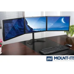 Mount-It! Mount-lt! Adjustable Triple Monitor Stand, Up to 27", Black (MI-2789)* Monitor Mounts & Stands