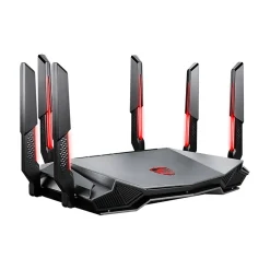 MSI RadiX AXE6600 AX6600 Tri Band MU-MIMO WiFi 6E Gaming Router, Black/Red (RADIXAXE6600)* Wi-Fi Routers