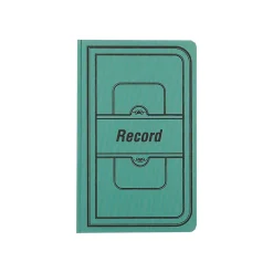 Clearance Canvas Tuff Series Record Book, 7.63" x 12.13", Green, 250 Sheets/Book (A66500R) Accounting & Record Journals