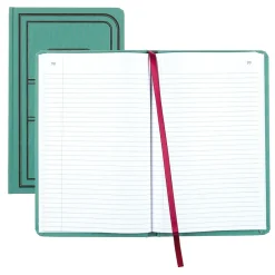 Hot Canvas Tuff Series Record Book, 7.63" x 12.13", Green, 75 Sheets/Book (A66150R) Accounting & Record Journals