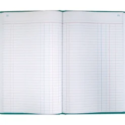 New National Canvas Tuff Series Accounting Journal, 12.13" x 7.63", Green, 250 Sheets/Book (A66500J) Accounting & Record Journals