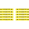 Social Distance Signage<National Marker Walk-On™ Floor Decal, "Please Wait Here," 2.25" x 20", Yellow/Black, 10 (WFS8110)