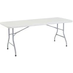 Sale BT3000 Series 6' x 30" Plastic Folding Table, Speckled Gray (BT3072) Folding Tables