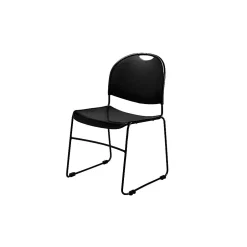 Clearance Commercialine 850 Series Ultra Compact Stack Chair, Black, 20 Pack (850-CL/20) Folding & Stacking