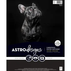 Creative Collection 65 lb. Cardstock Paper, 8.5" x 11", Black, 50 Sheets/Ream (91333-01) Card Stock