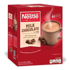 Cocoa<Nestle Milk Chocolate Hot Cocoa, 0.71 oz., 60/Box (NES26791)