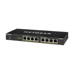 Netgear 300 Series 8-Port Gigabit Ethernet PoE Unmanaged Switch, 10/100/1000 Mbps, Black (GS308PP-100NAS)* Ethernet Switches & Splitters