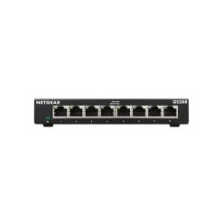 Netgear 300 Series 8-Port Gigabit Ethernet Unmanaged Switch, Black (GS308-300PAS)* Ethernet Switches & Splitters