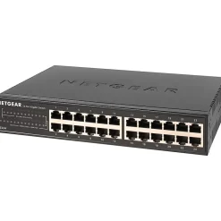 Netgear 300 Series 24-Port Gigabit Ethernet Unmanaged Switch, 10/100/1000 Mbps, Black (GS324-200NAS)* Ethernet Switches & Splitters