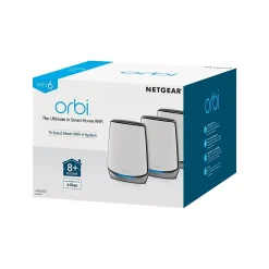 Netgear Orbi AX6000 Tri Band Router, White (RBK853-100NAS)* Wi-Fi Routers
