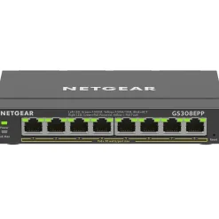 Netgear Plus 8-Port Gigabit Ethernet PoE Managed Switch, Black (GS308EPP-100NAS)* Ethernet Switches & Splitters