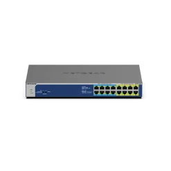 Netgear 16-Port Gigabit Ethernet PoE Unmanaged Switch, 10/100/1000 Mbps, Black/Blue (GS516UP-100NAS)* Ethernet Switches & Splitters