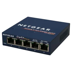 Netgear ProSAFE 5-Port Gigabit Ethernet Unmanaged Switch, Blue (GS105NA)* Ethernet Switches & Splitters