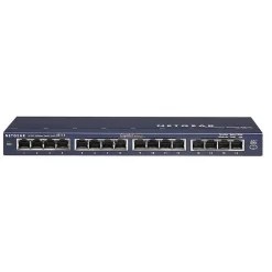 Netgear ProSAFE 16-Port Gigabit Ethernet Unmanaged Switch, 10/100/1000 Mbps, Blue (GS116NA)* Ethernet Switches & Splitters