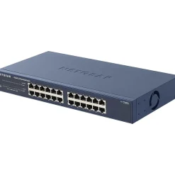 Netgear ProSAFE 24-Port Gigabit Ethernet Unmanaged Switch, 10/100/1000 Mbps, Blue (JGS524NA)* Ethernet Switches & Splitters