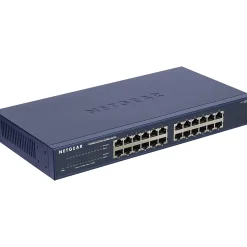 Netgear ProSAFE 24-Port Gigabit Ethernet Unmanaged Switch, 10/100/1000 Mbps, Blue (JGS524NA)* Ethernet Switches & Splitters