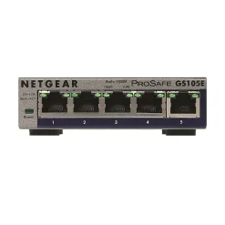 Netgear ProSafe 5-Port Gigabit Ethernet Smart Switch, Gray (GS105E-200NAS)* Ethernet Switches & Splitters
