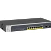 Netgear Smart 8-Port Gigabit Ethernet Smart Switch, Grey (GS510TPP-100NAS)* Ethernet Switches & Splitters