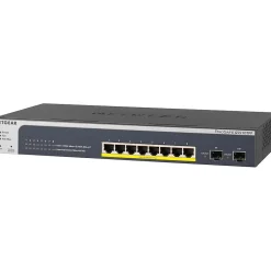 Netgear Smart 8-Port Gigabit Ethernet Smart Switch, Grey (GS510TPP-100NAS)* Ethernet Switches & Splitters