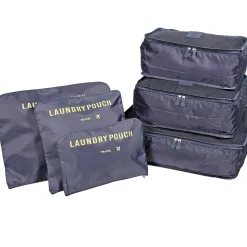 Nicci 6-Piece Fabric Travel Organizer, Navy (CBM002L-NAVY)