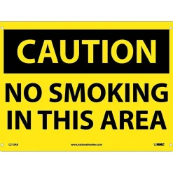 Social Distance Signage<National Marker No Smoking In This Area, 10X14, .040 Aluminum, Caution Sign