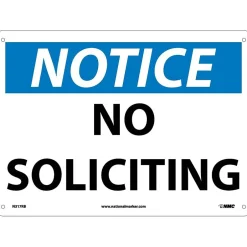 Social Distance Signage<National Marker No Soliciting, 10X14, Rigid Plastic, Notice Sign