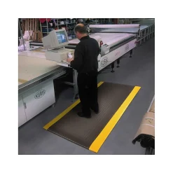 Floor Mats<NoTrax Airug Anti-Fatigue Mat, 60" x 36", Black/Yellow (410S0535BY)