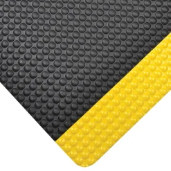 Floor Mats<NoTrax Bubble Trax Grande Vinyl Dry Safety/Anti-Fatigue Floor Mat, 3' x 5', Black/Yellow (982S0035YB)