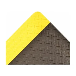 Floor Mats<NoTrax Cushion Trax Anti-Fatigue Mat, 60" x 36", Black/Yellow (479S0035YB)