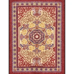 Floor Mats<NoTrax OrienTrax Nylon Fiber Specialty Entrance Floor Mat, 4' x 12', Burgundy