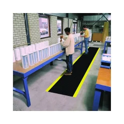 Floor Mats<NoTrax Saddle Trax Anti-Fatigue Mat, 36" x 24", Black/Yellow (979S0023YB)