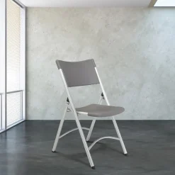Hot NPS 600 Series Heavy Duty Plastic Folding Chair, Charcoal Slate, 4 Pack (620/4) Folding & Stacking