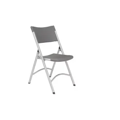 Outlet NPS 600 Series Heavy Duty Plastic Folding Chair, Charcoal Slate, 100 Pack (620/100) Folding & Stacking