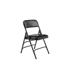 Best NPS 1300 Series Premium Vinyl Upholstered Triple Brace Double Hinge Folding Chair, Black, 100 Pack (1310/100) Folding & Stacking