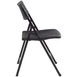 Discount NPS AirFlex Series Premium Polypropylene Folding Chair, Black, 4/Pack (1410) Folding & Stacking