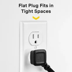 Extension Cords<NXT Technologies ™ 8' Extension Cord, 2-Outlet, Black (NX56820)